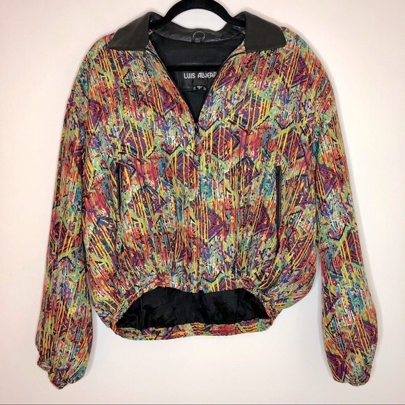 Vintage Luis Alvear Pure Silk Bomber Jacket - Picture 3 of 13